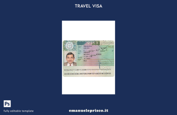 modello di visto Schengen per Paesi Bassi in stile verificato